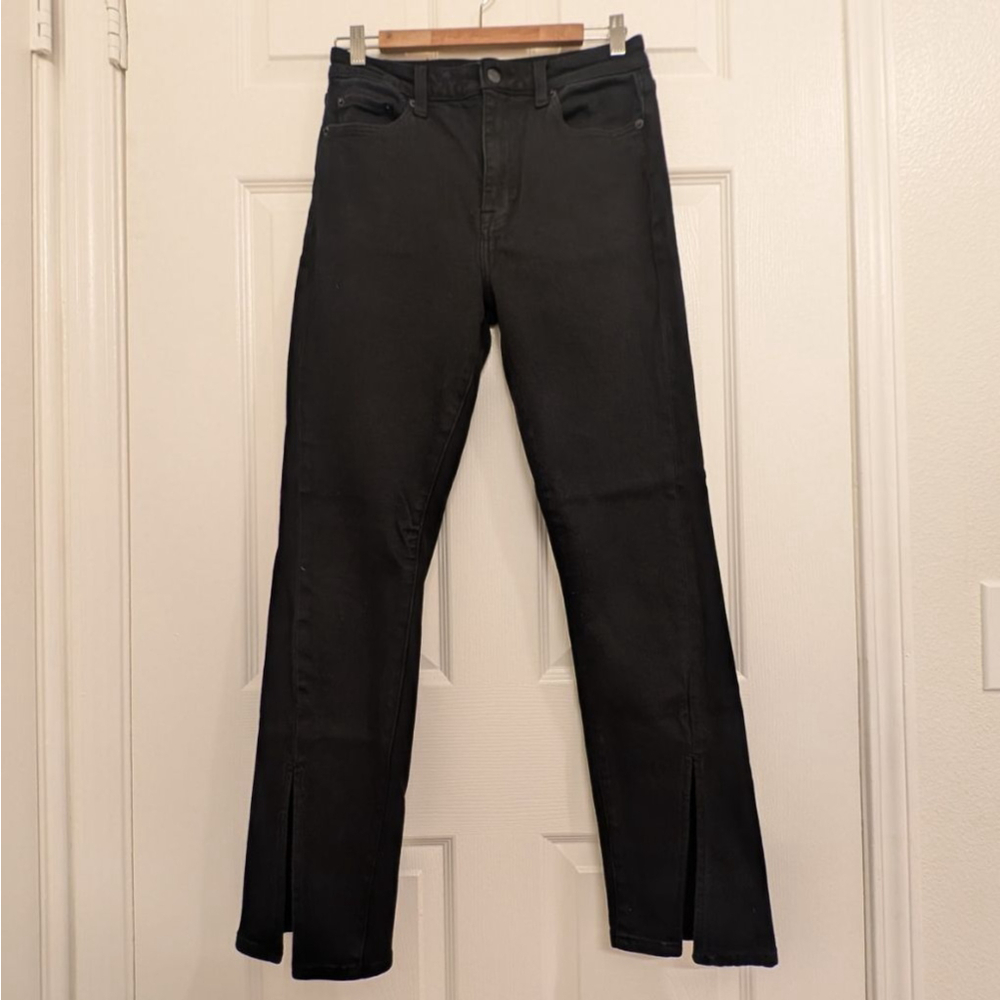 Pistola Dark Black Colleen Super High Rise Slim Boot Slit Ankle Vented Teagan29 - Picture 3 of 14